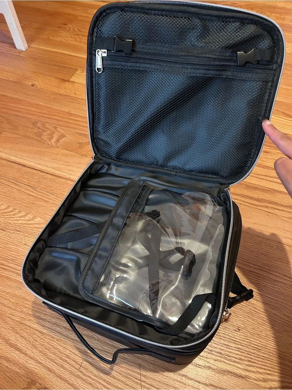 Amazon Black Lighted Makeup Organizer Case with Mirror